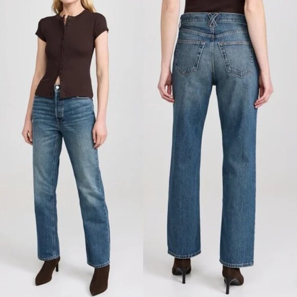 NEW ALEX MILL The Bev Relaxed Women's Jeans in Vintage Dark Indigo Size 25 - Picture 1 of 5